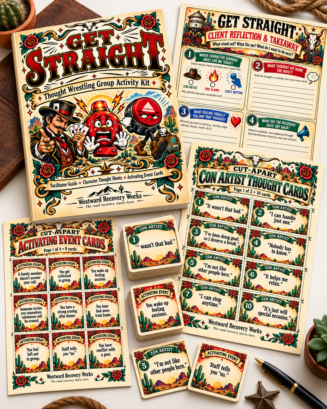 Get Straight - A thought Wrestling REBT Group Activity